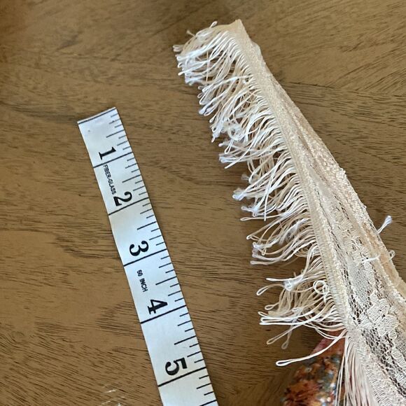 Lady Pink Floral Fringe Tent Summer Mini Dress Size Small - Picture 12 of 12